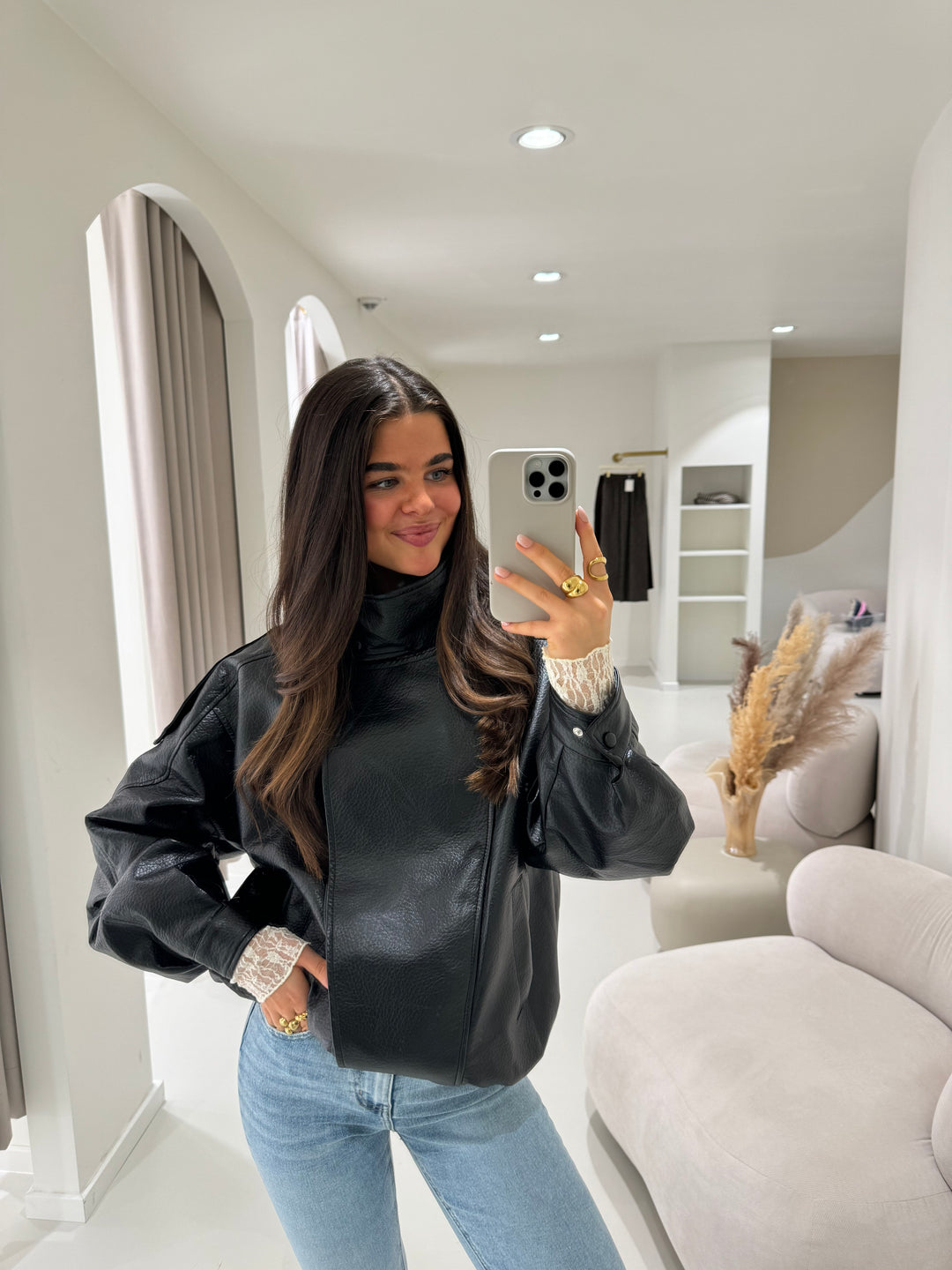 Oversize Bikerjacke Milano