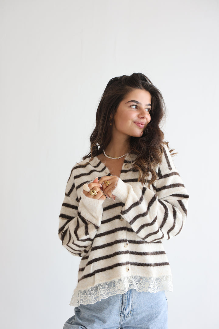 Lace &amp; Lines Cardigan