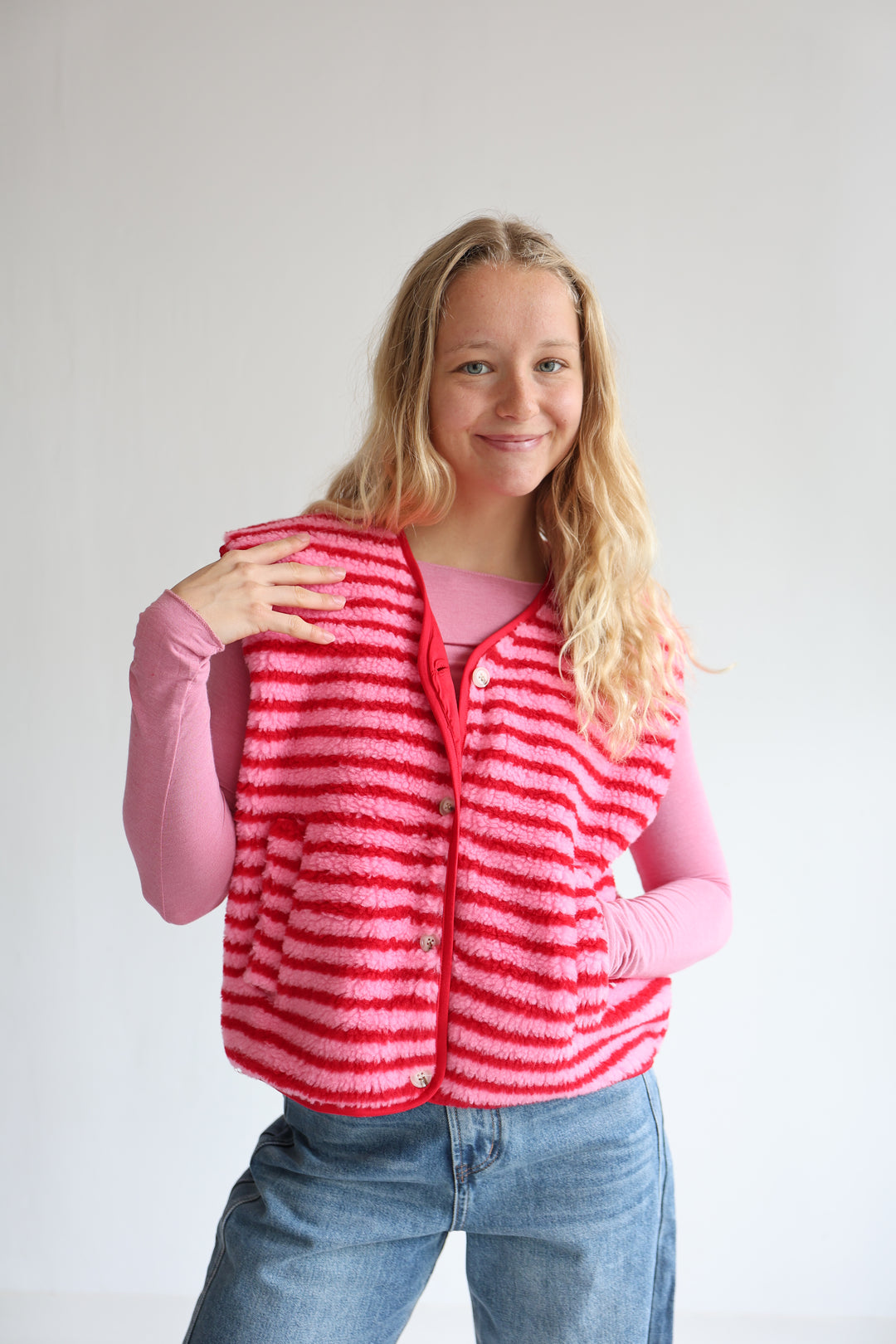 Striped Teddy Vest