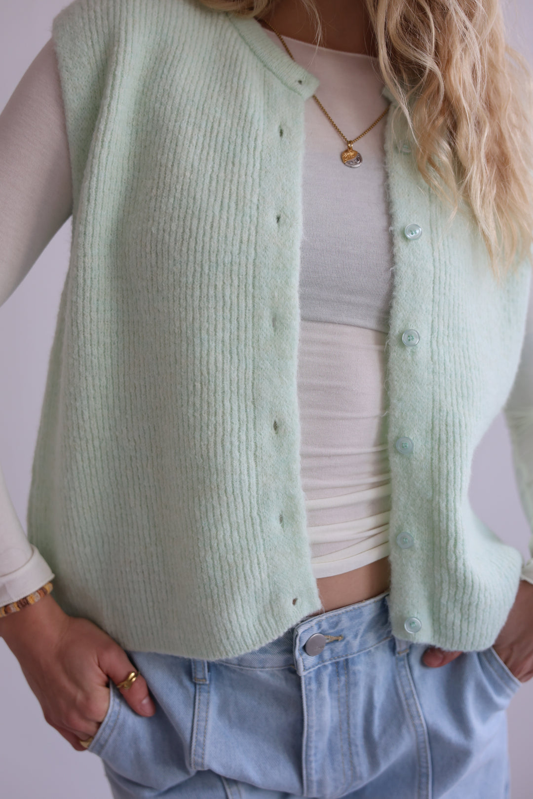 Einfarbige Weste Jolina