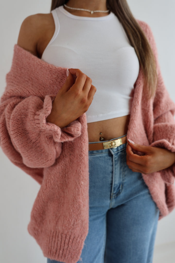 Offener Cardigan mit Rüschenärmeln Clara