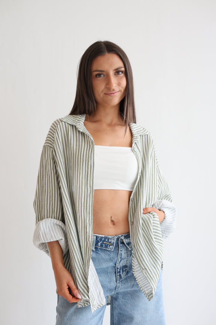 Gestreifte Musselinbluse Meadow