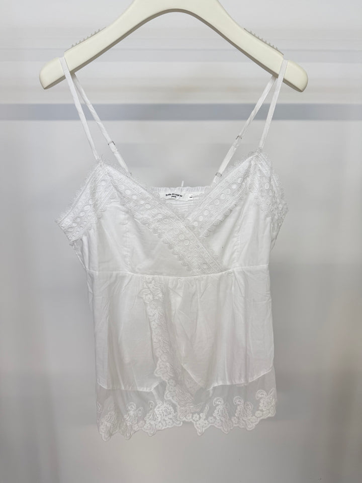 WHITE LACE BABYDOLL TOP GR.L (B-WARE)