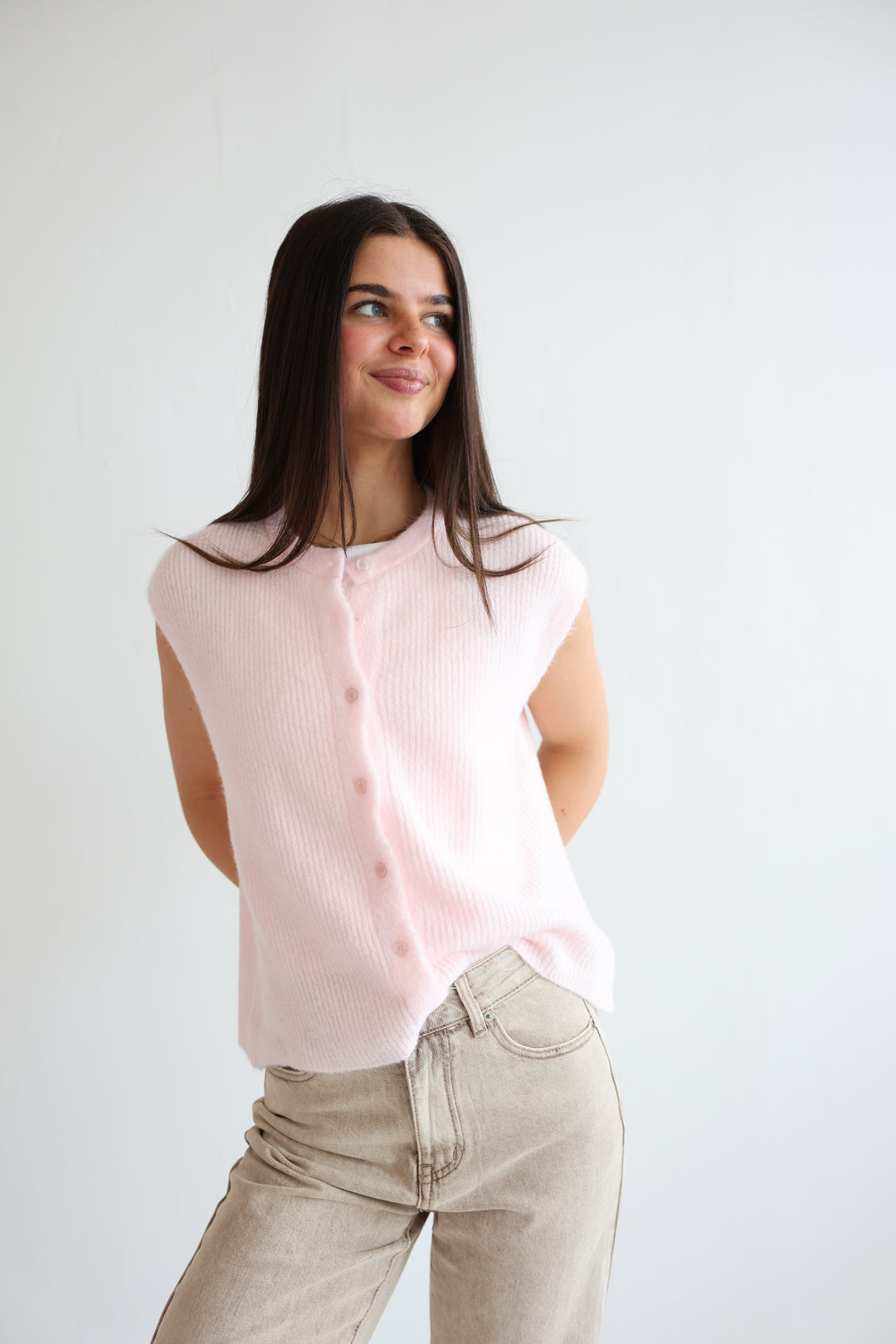 Einfarbige Weste Jolina