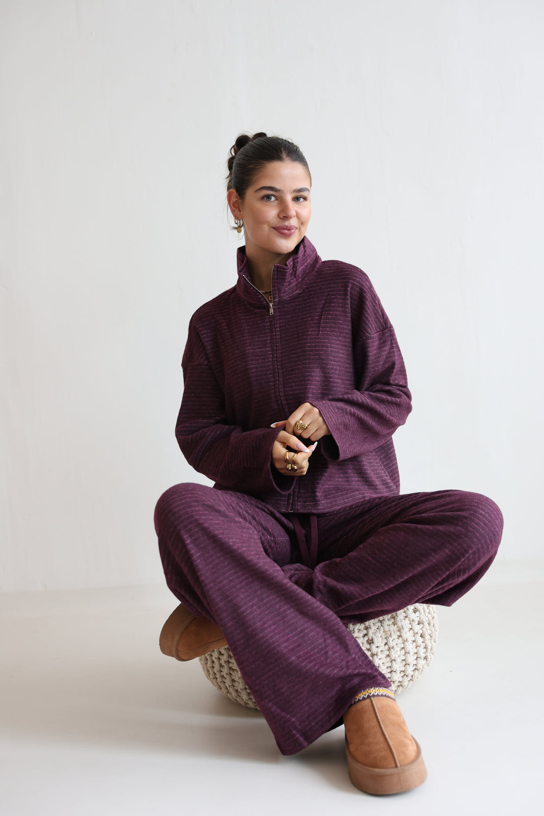 Marlow Stripe Zip Sweater