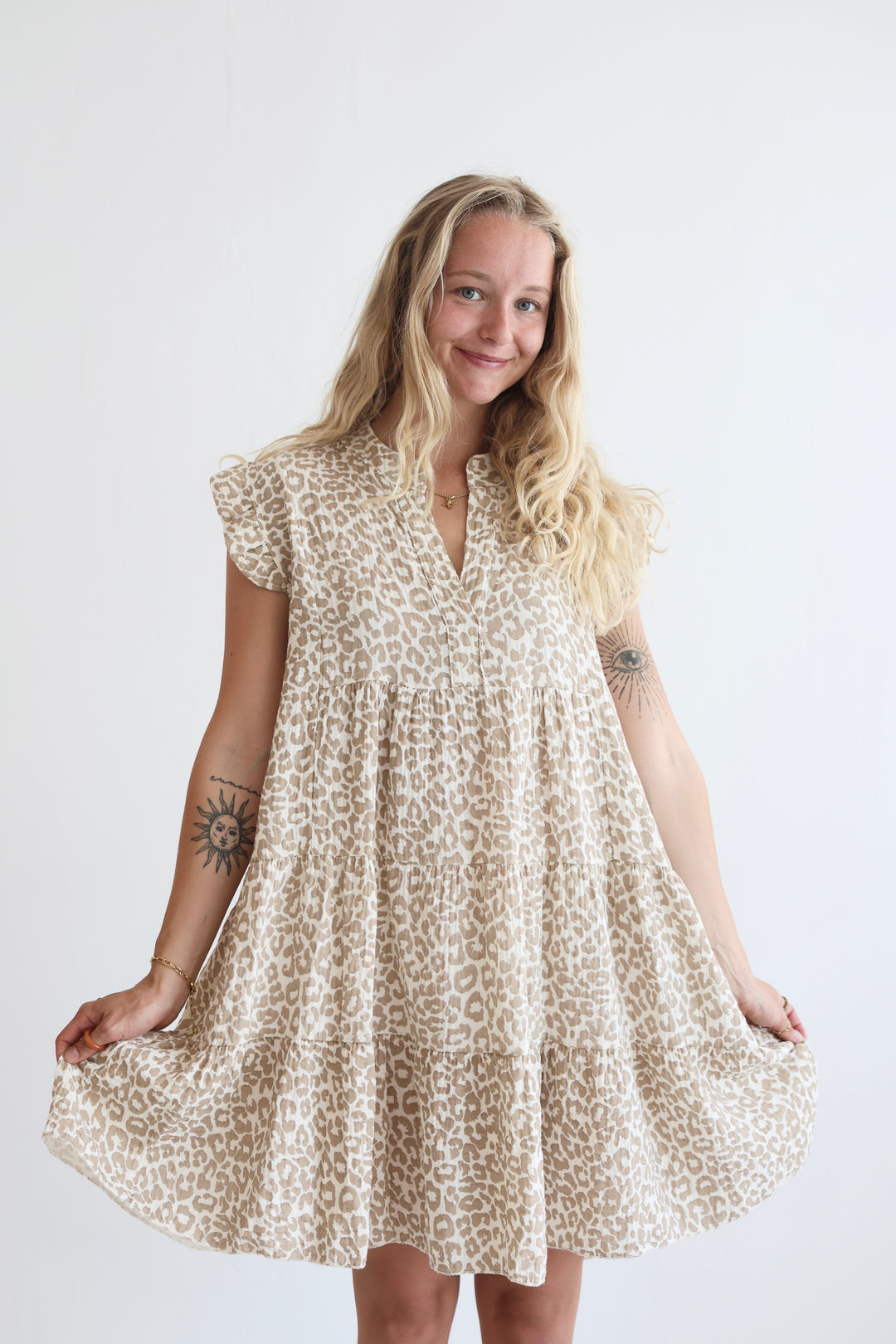 Musselinkleid Timeless Leopard