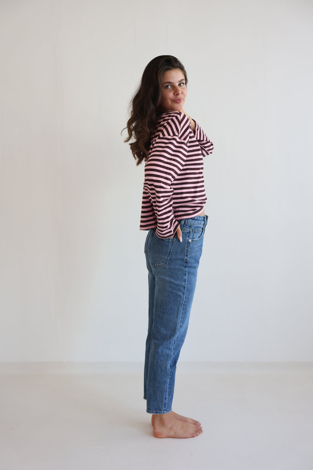 Deep Blue Mom Jeans