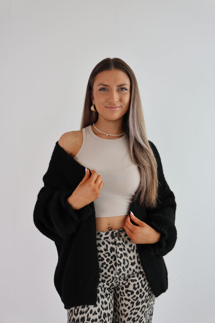 Offener Cardigan mit Rüschenärmeln Clara