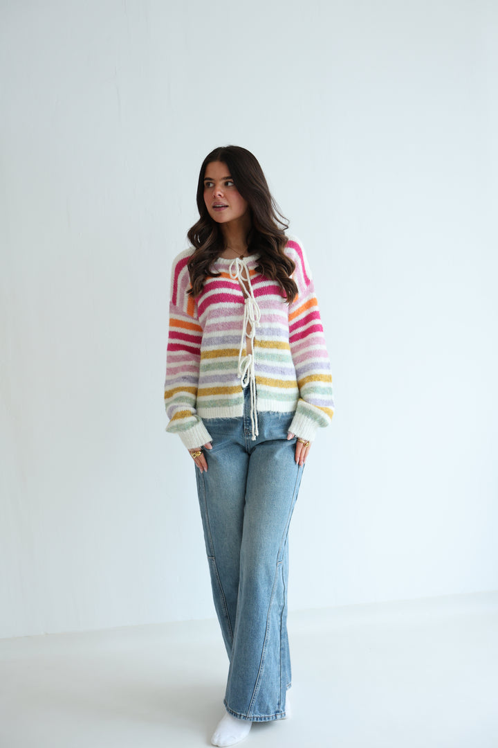 Rainbow Stripe Cardigan