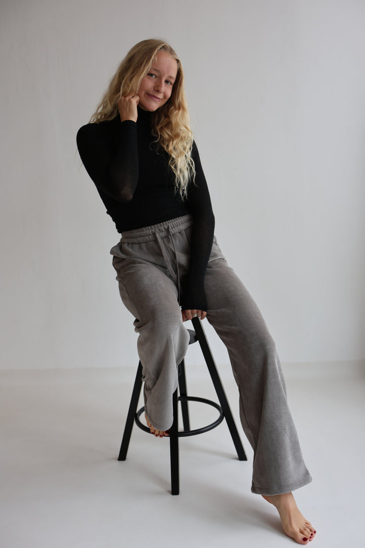 Cashmere Longsleeve mit Kragen Liliana (einfarbig)