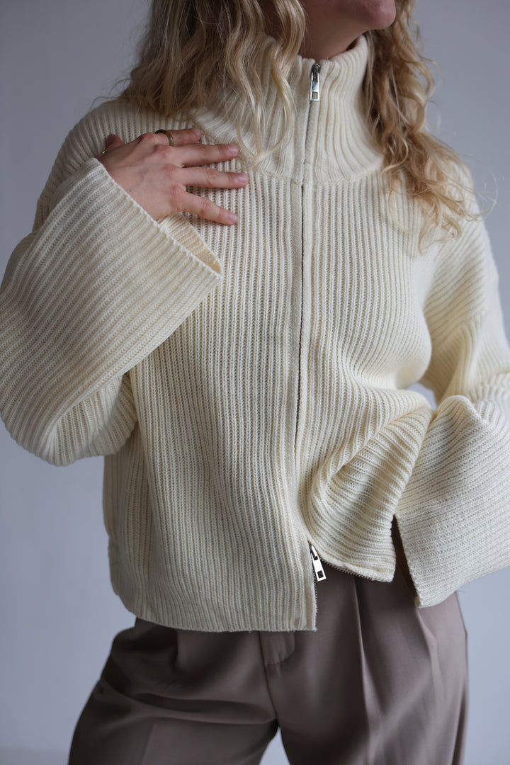 Soft Glow Zip Cardigan