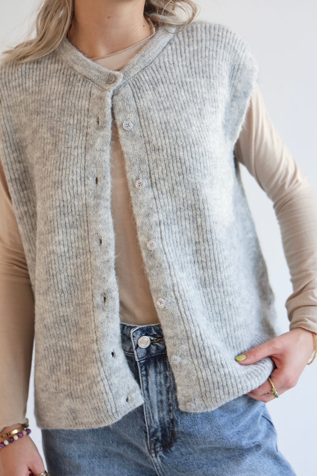 Einfarbige Weste Jolina