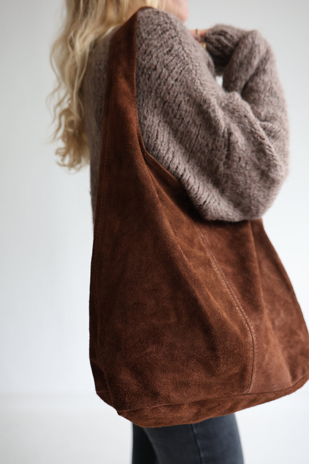 Handtasche aus Wildleder Chestnut Dream