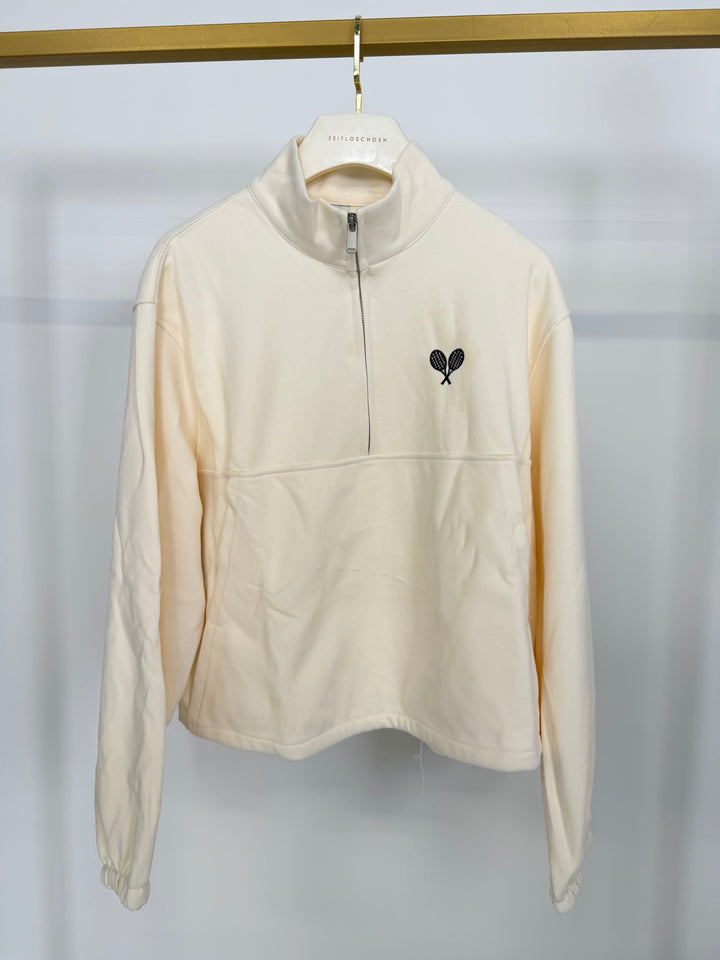 ZIP-SWEATER TENNIS RACKET CREME (B-WARE)