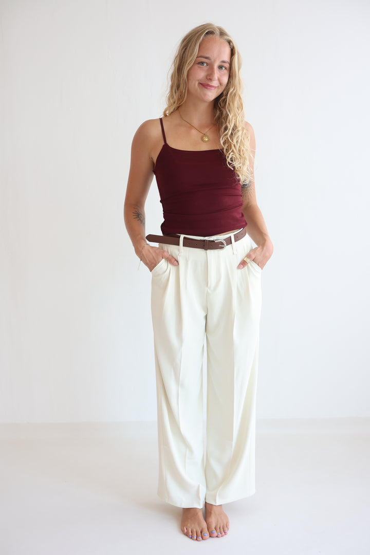 Bundfaltenhose mit Gürtel Anna