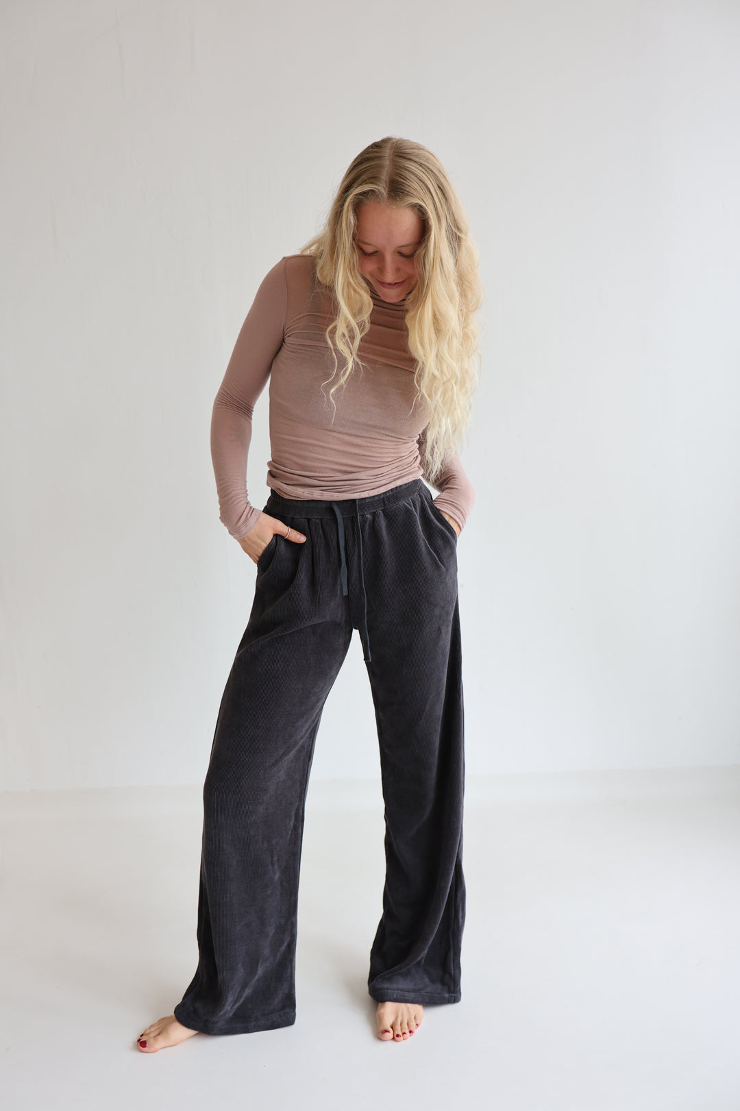 Casual Fit Cordhose