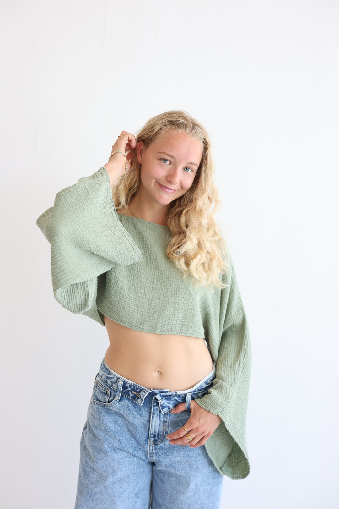 Off-Shoulder Musselinshirt Liz