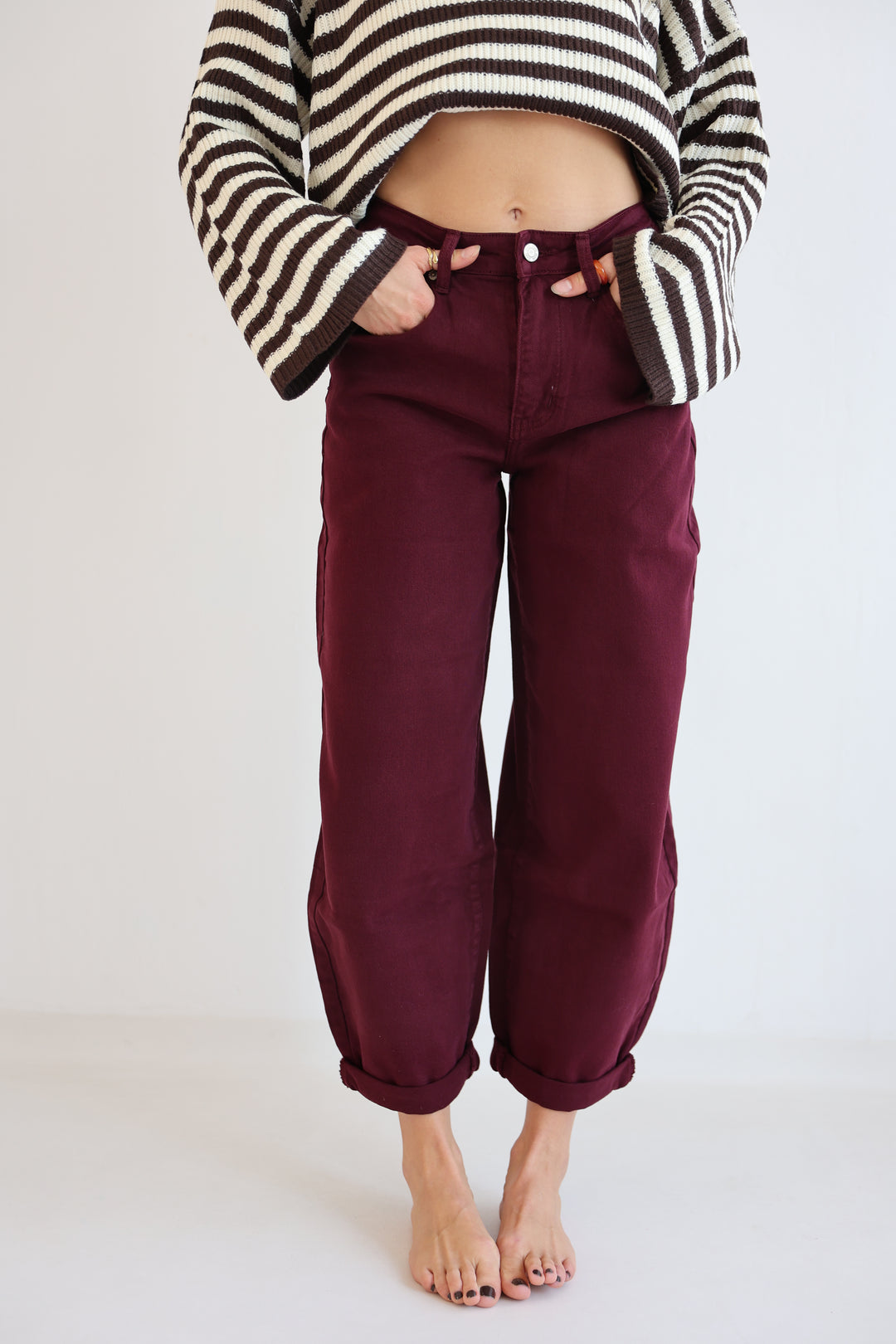 Ruby Wine Ballon Jeans