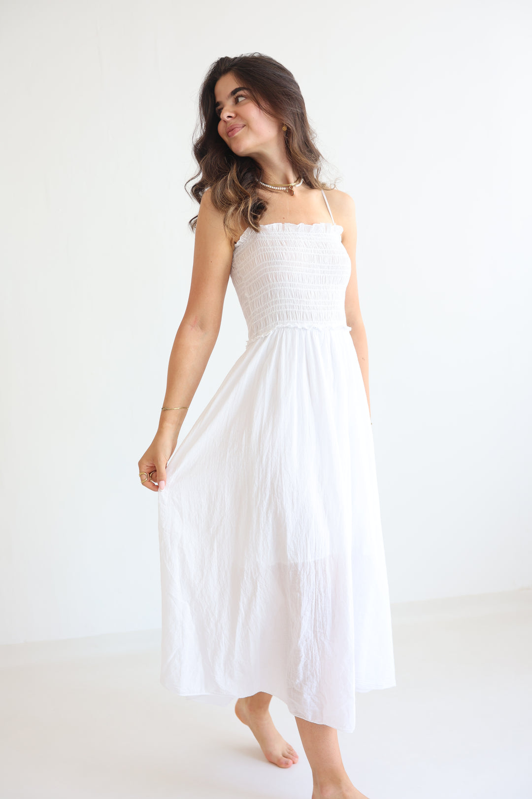 Soft Horizon Cotton Dress
