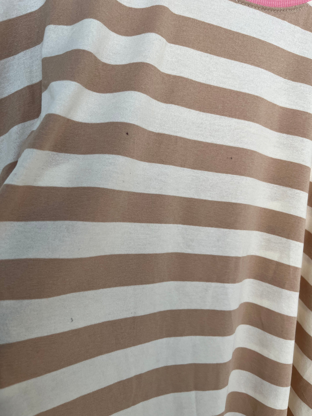 T-SHIRT GESTREIFT BEIGE (B-WARE)