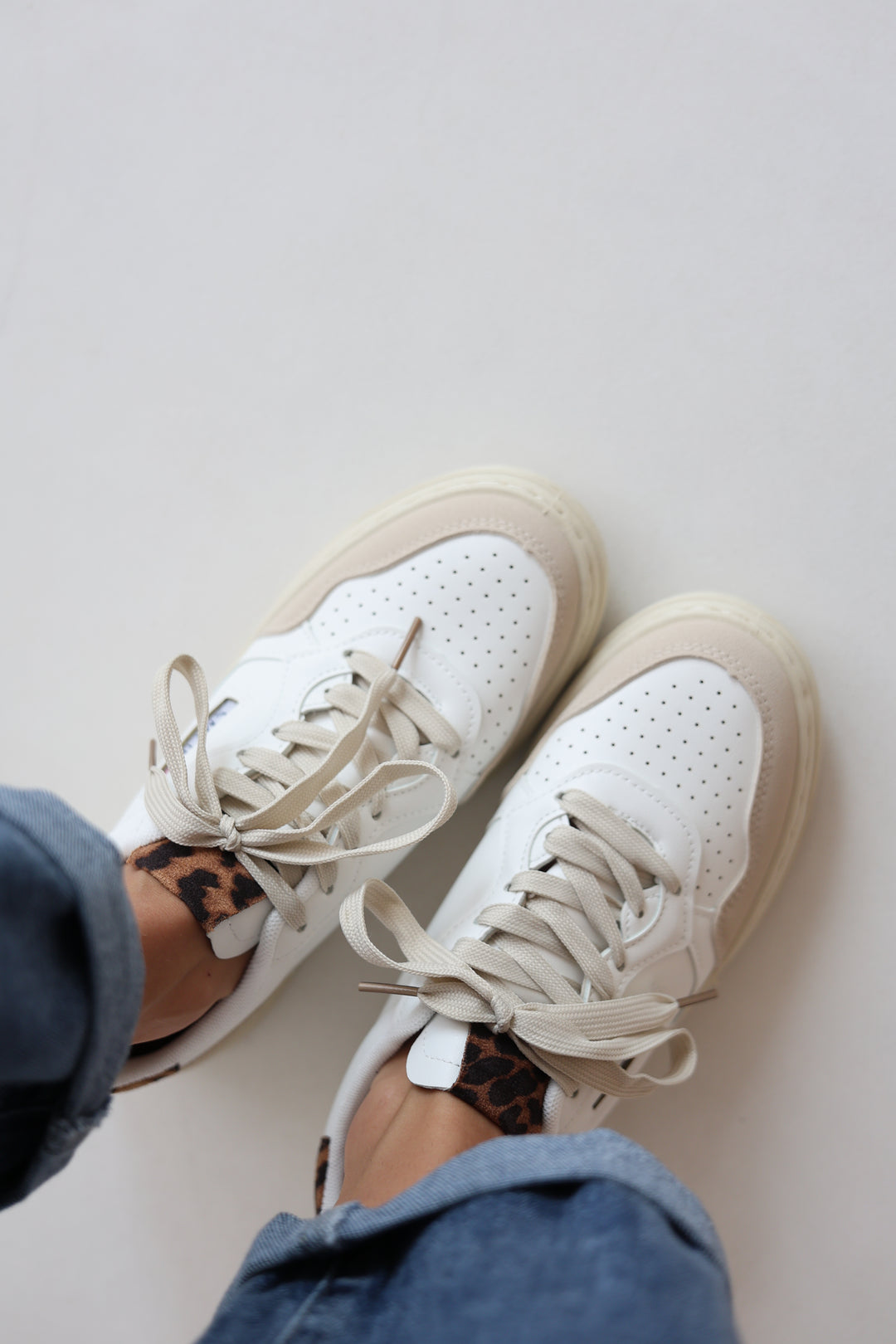 Leopard Trim Sneakers