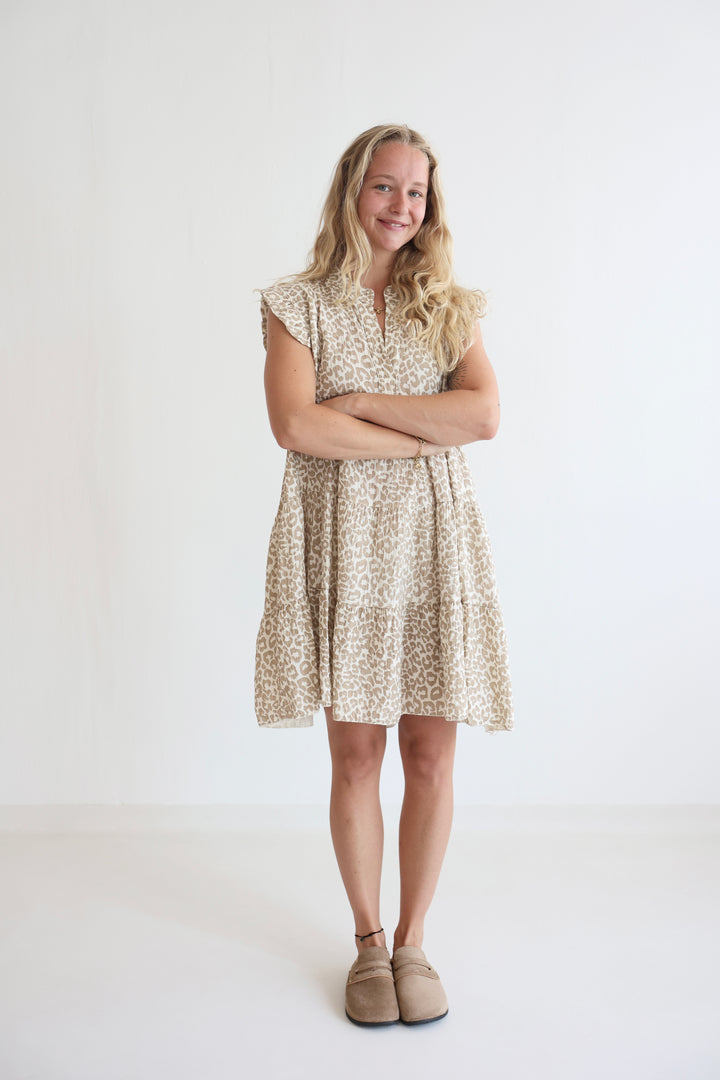 Musselinkleid Timeless Leopard