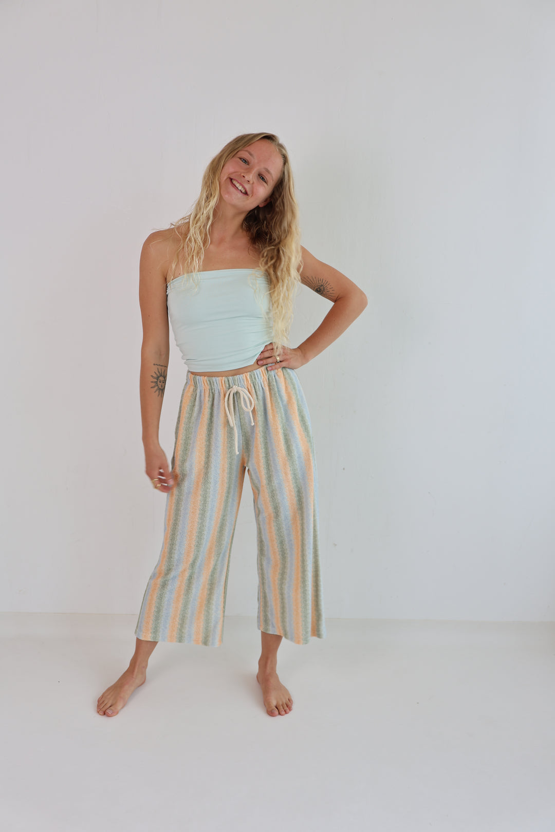 Gestreifte Frotteehose Venice Beach