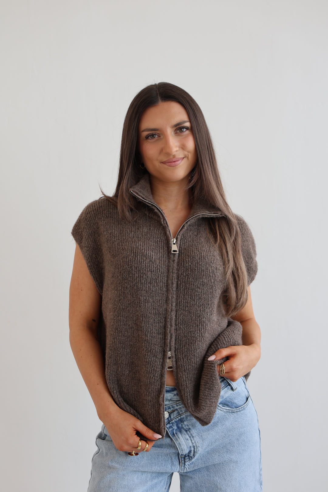 Casual Zipper Weste