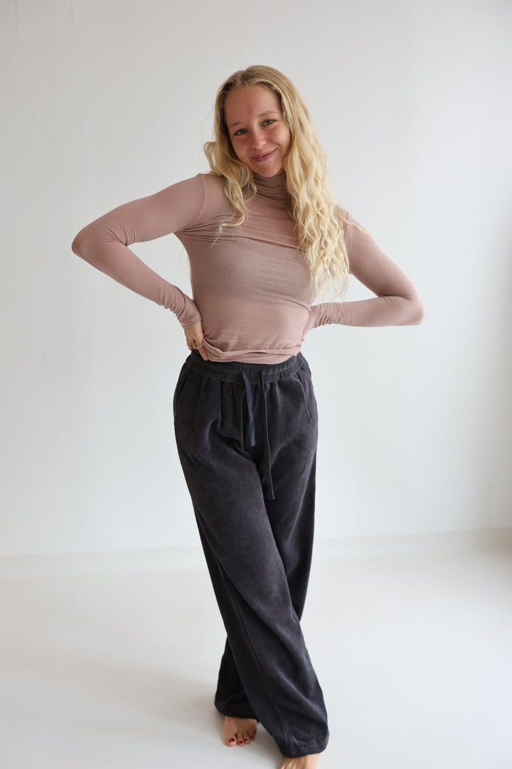 Cashmere Longsleeve mit Kragen Liliana (einfarbig)