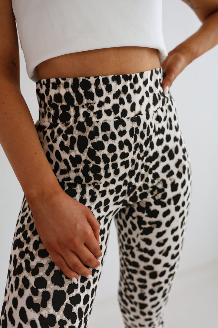 High Waist Leggings mit Leopardenprint (T2401)