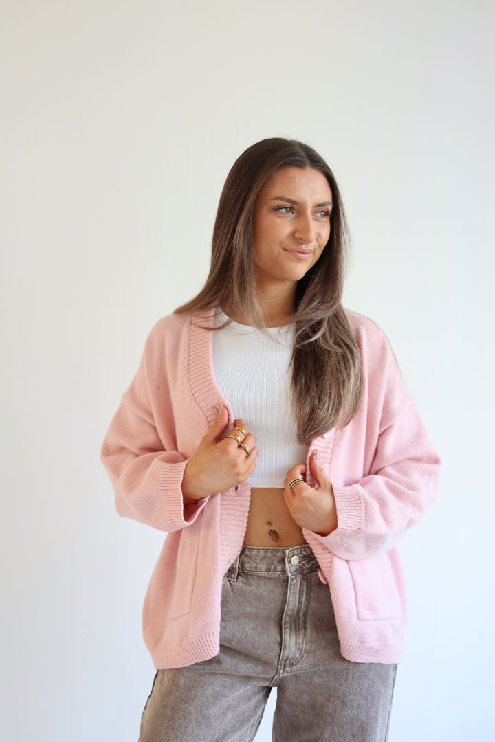 Oversize Cardigan Casual Pastell