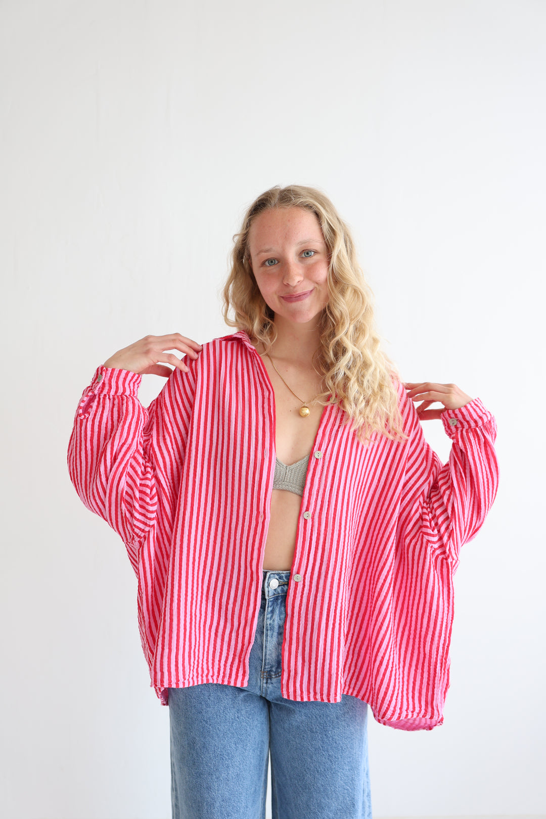 Gestreifte Musselinbluse Meadow