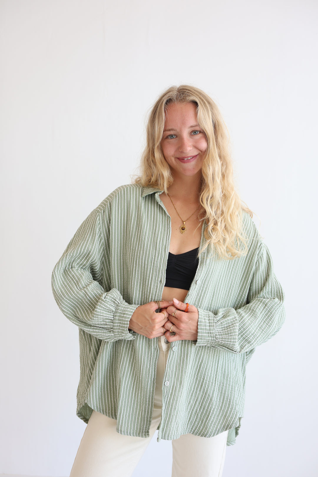 Musselinbluse Casual Stripes