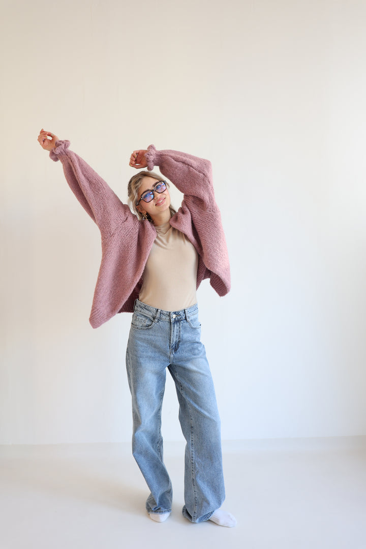 Offener Cardigan mit Rüschenärmeln Clara