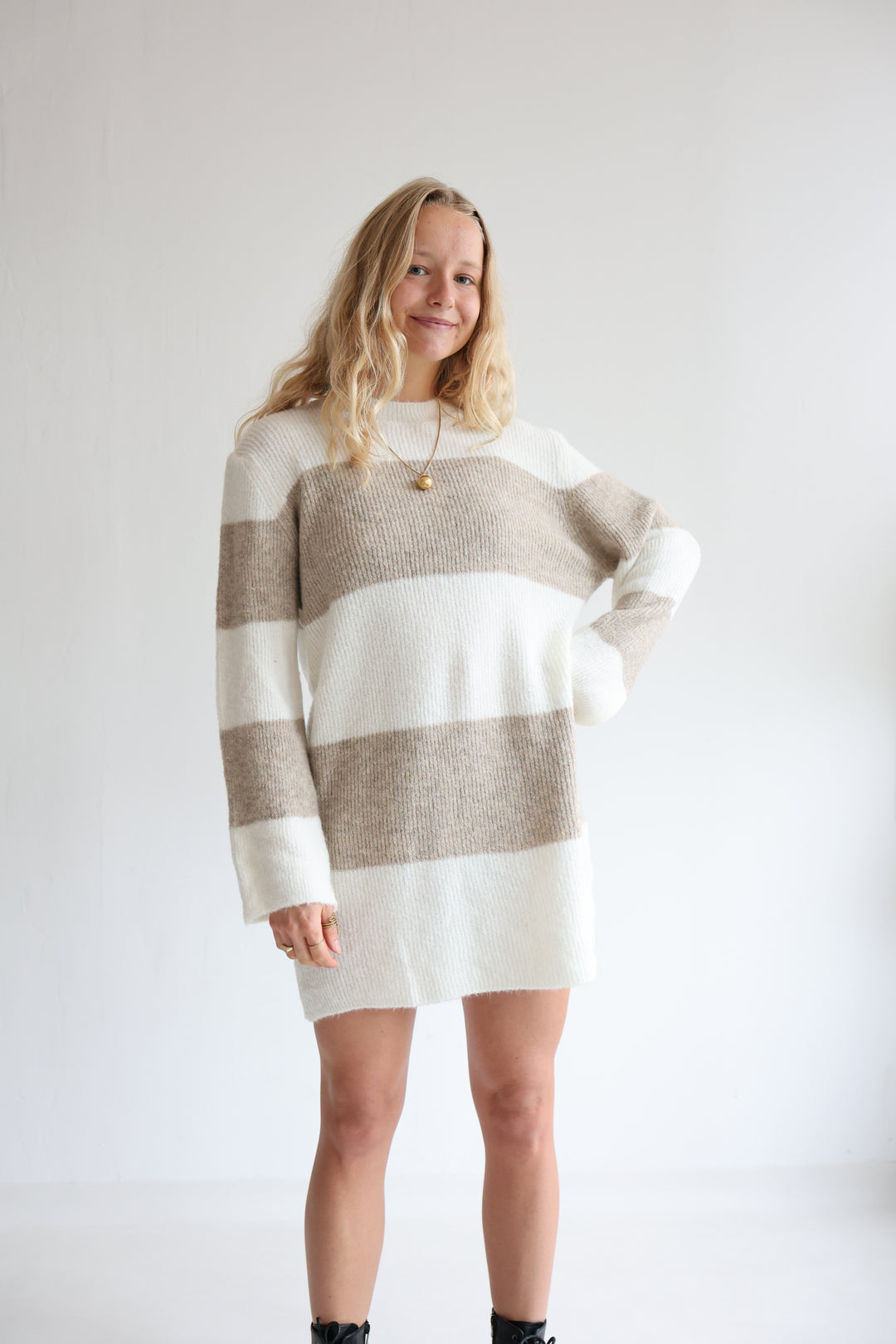 Soft Stripe Knit Dress