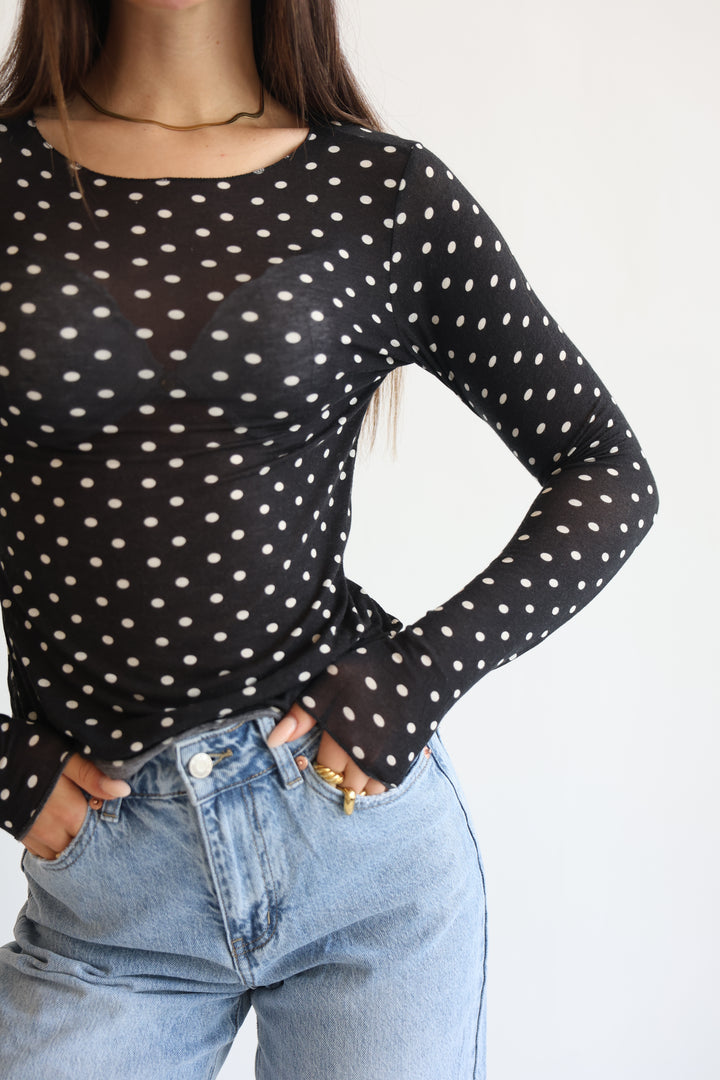 Polka Dots Cashmere Longsleeve