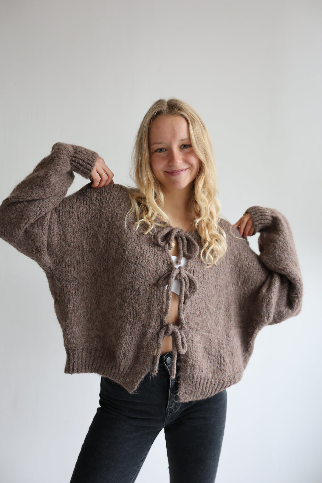 Langarm Cardigan mit Schleifen Lilly