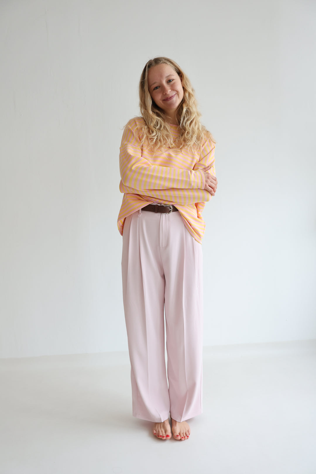 Bundfaltenhose mit Gürtel Anna