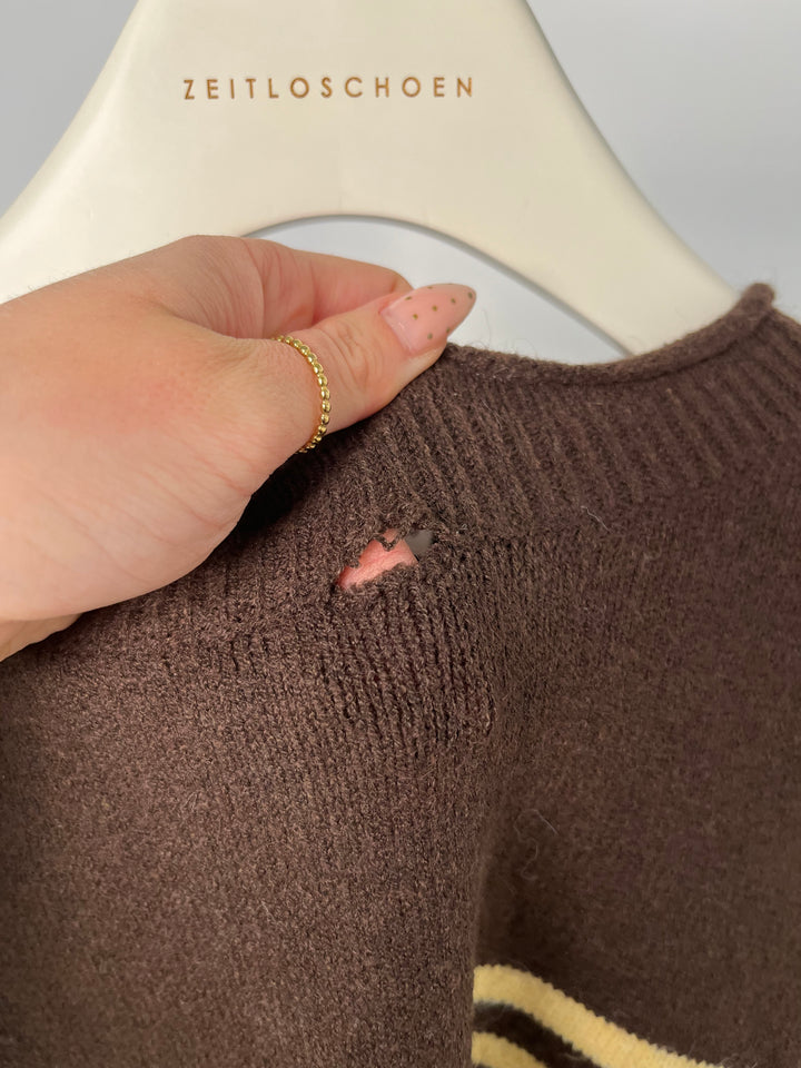 PULLOVER BRAUN/GELB (B-WARE)