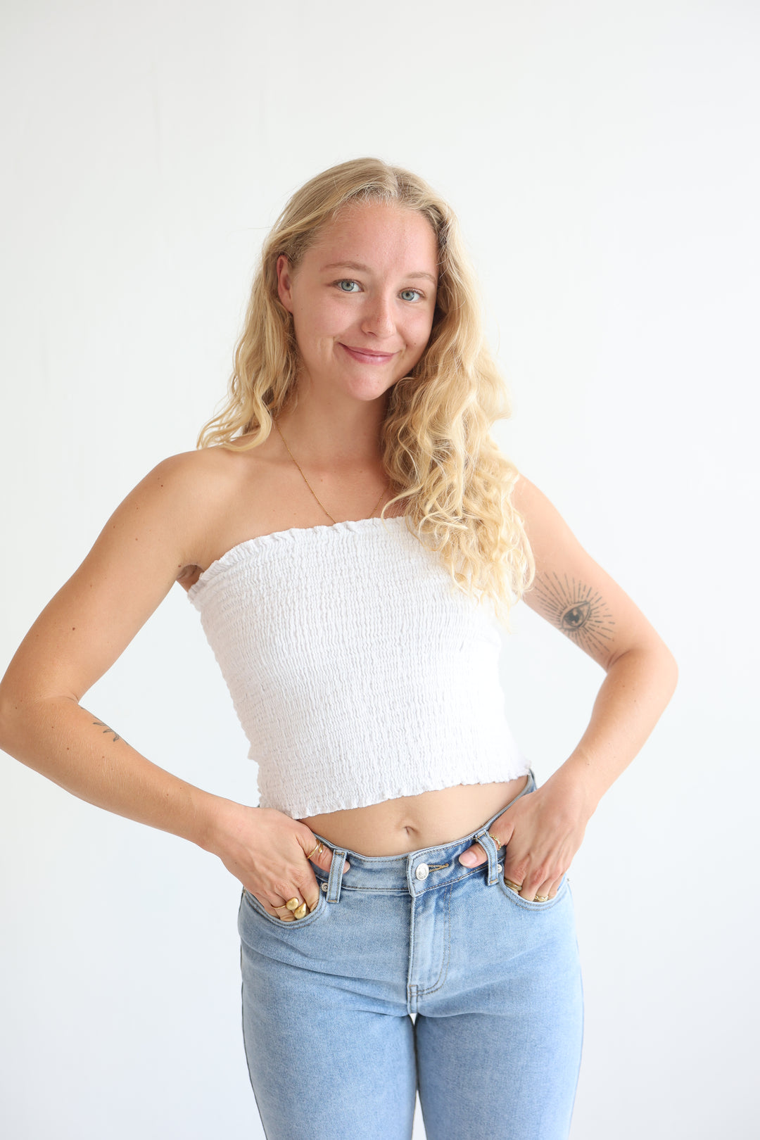 Croptop aus Musselin Malu