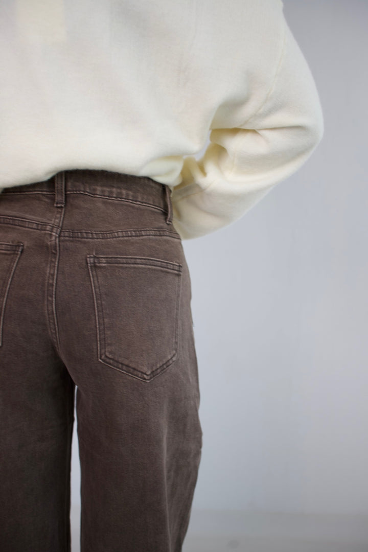 Extra Long Chestnut Flow Barrel Jeans