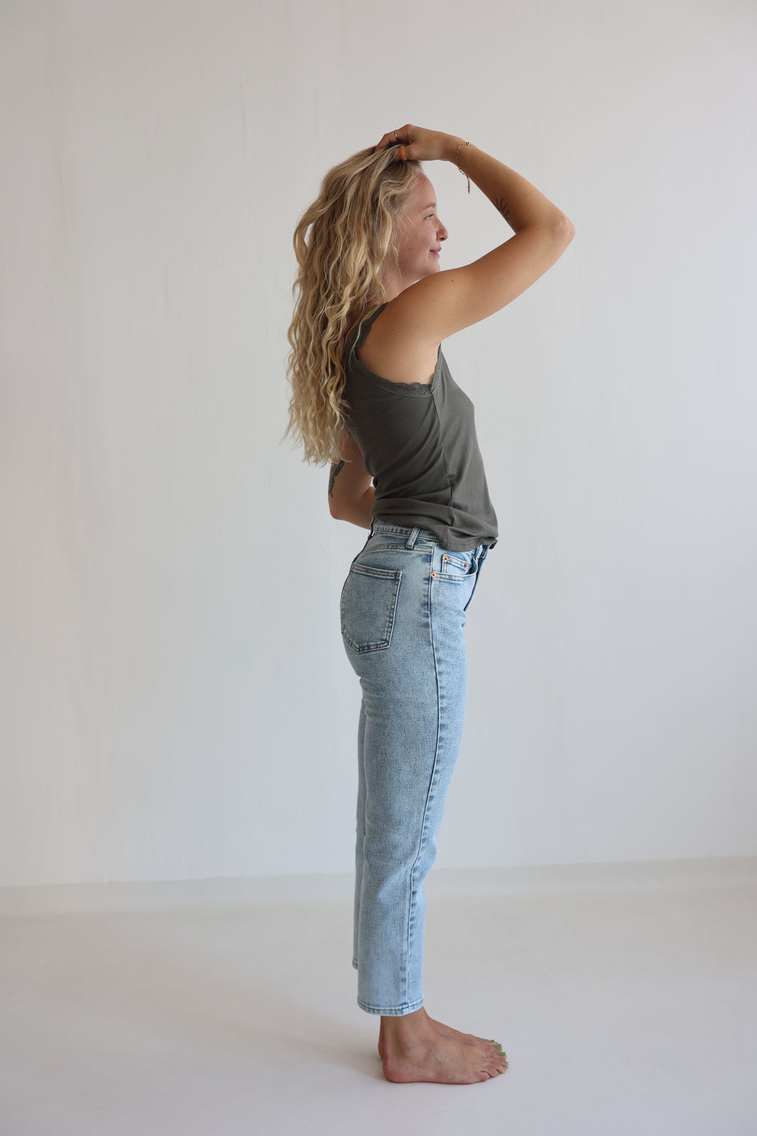 Seaside Blue Mom Jeans