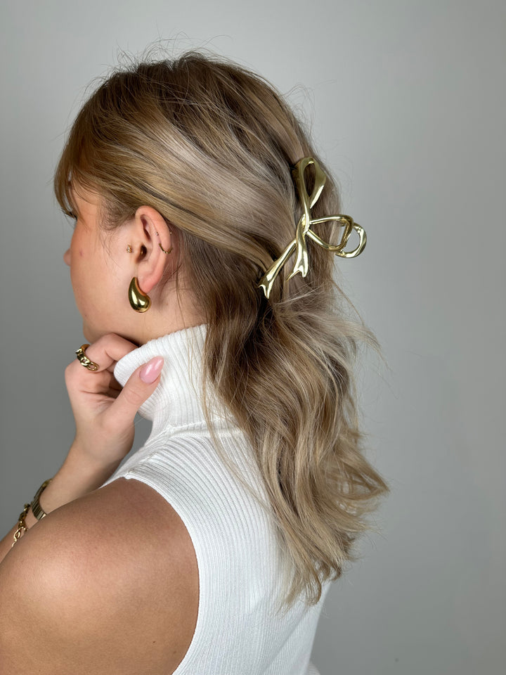 Haarspange Metallic Bow