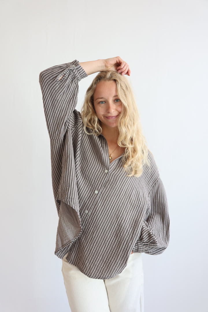 Musselinbluse Casual Stripes