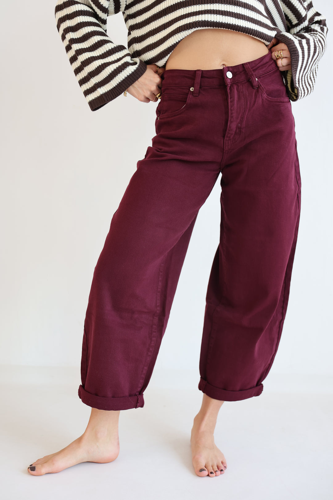 Ruby Wine Ballon Jeans