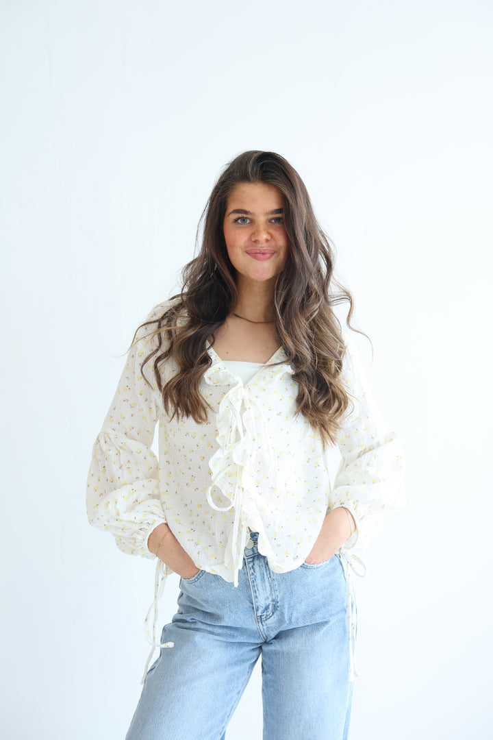 Rosy Ruffle Cardigan