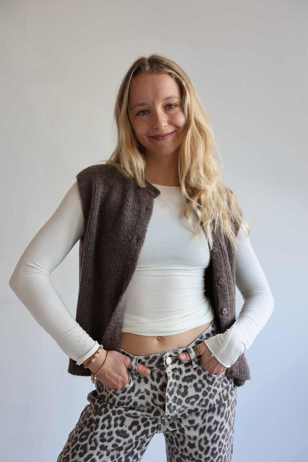 Einfarbige Weste Jolina