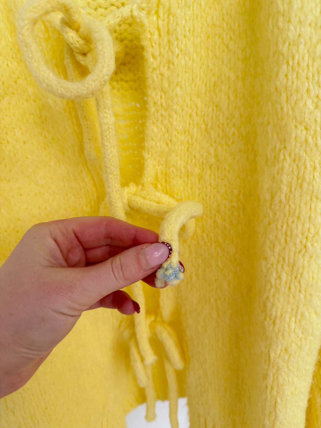 CARDIGAN MIT SCHLEIFEN LILLY GELB (B-WARE)