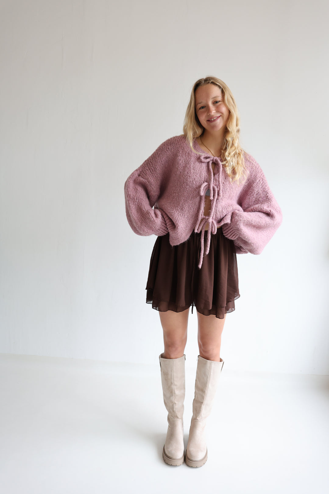 Langarm Cardigan mit Schleifen Lilly