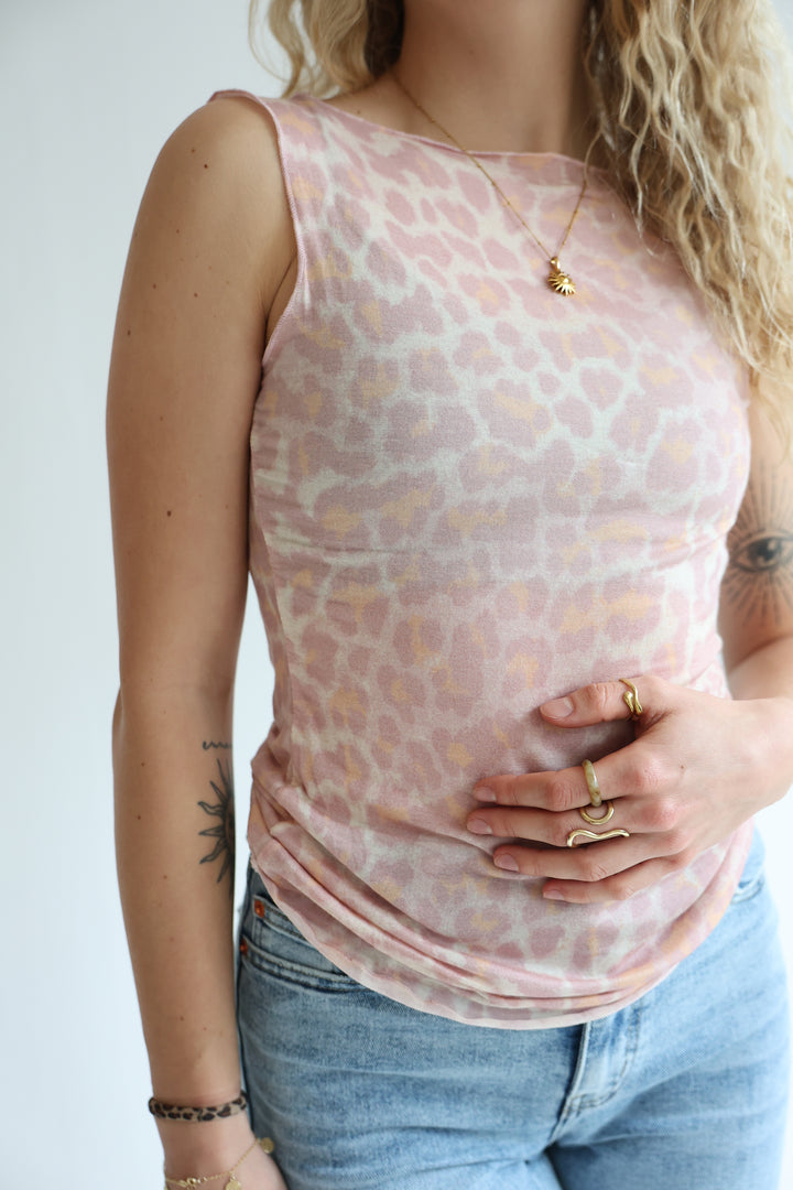 Cashmere Top Wild Leo